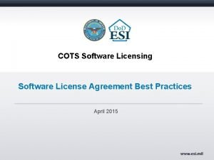 Cots license