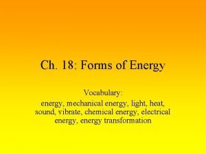 What is energy made of