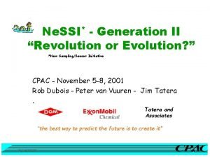 Ne SSI Generation II Revolution or Evolution New Ne SSI Generation II Revolution or Evolution New