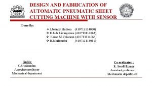 Pneumatic sheet metal cutting machine