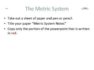 Metric mania lesson 2 mass