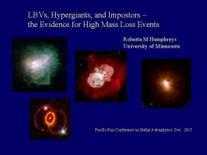 LBVs Hypergiants and Impostors the Evidence for High