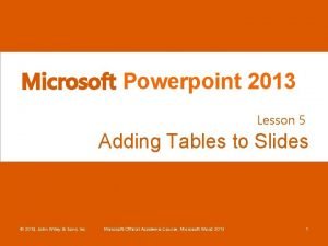 Table tools design tab powerpoint