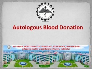 Blood donation definition