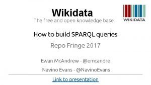 Wikidata The free and open knowledge base How
