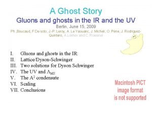 A Ghost Story Gluons and ghosts in the