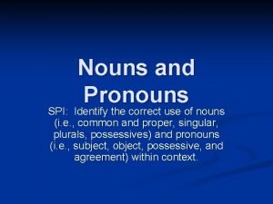 Common and proper nouns