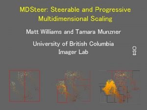 MDSteer Steerable and Progressive Multidimensional Scaling Matt Williams