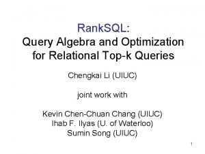 Rank sql Rank sql