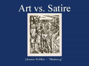 Art vs Satire Johannes Wohlfart Blindenzug Hogarth William