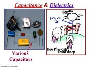Capacitance Dielectrics Various Capacitors Copyright 2009 Pearson Education