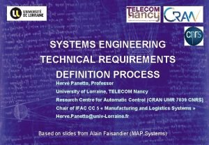 Technical requirements definition Technical requirements definition