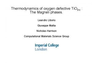 Thermodynamics of oxygen defective Ti O 2 x