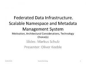 Federated metadata management