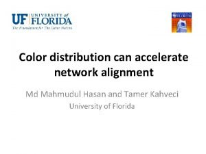 Color distribution can accelerate network alignment Md Mahmudul