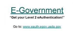 Usda e authentication