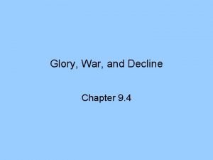 Glory War and Decline Chapter 9 4 Rule