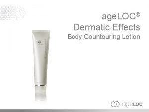age LOC Dermatic Effects Body Countouring Lotion Introduction