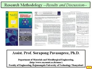 Methodology results and discussion