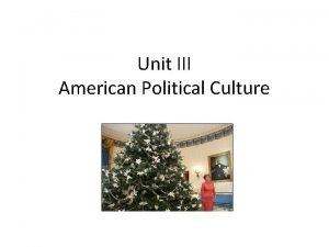 American political culture definition