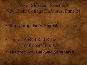 Rose rayat shikshan sanstha Rose rayat shikshan sanstha