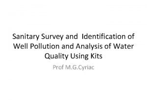 Sanitary survey