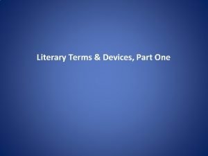 Literary terms conflict