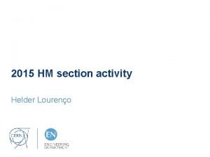 2015 HM section activity Helder Loureno E 119EN