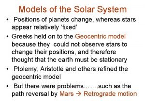 Solar system positions