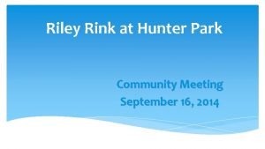 Riley rink schedule