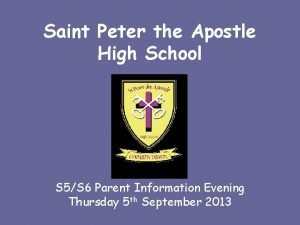 St peters apostle high school
