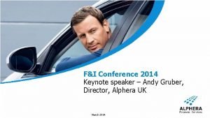 FI Conference 2014 Keynote speaker Andy Gruber Director