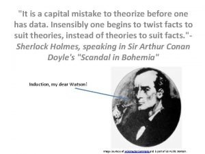 It is a capital mistake to theorize