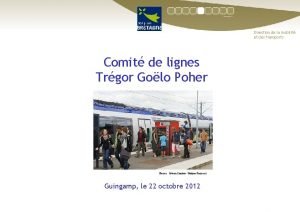 Direction de la mobilit et des transports Comit