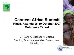 Connect Africa Summit Kigali Rwanda 29 30 October