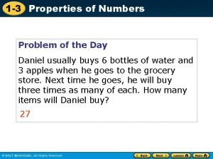 1-3 properties of numbers