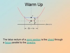 Latus rectum of parabola