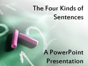 Kinds of sentences