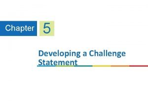 What is a challenge statement