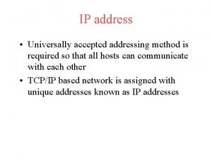 Ip address format