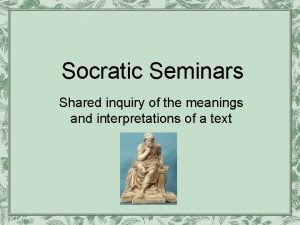 Socratic seminar meaning