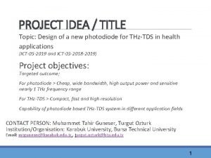 Topic design for project