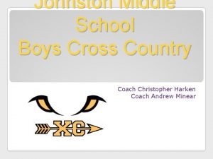 Johnston Middle School Boys Cross Country Coach Christopher