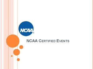 Ncaa sanctioned events