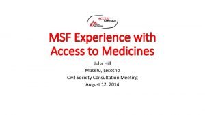 Msf access