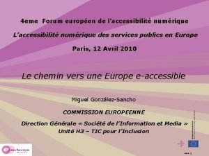 4 eme Forum europen de laccessibilit numrique Laccessibilit