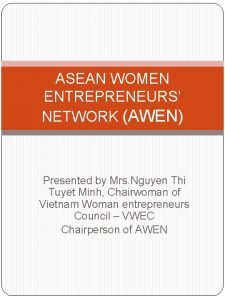 Asean women's entrepreneurship network