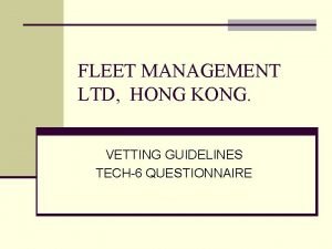 Fleet management hong kong