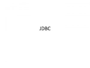 Import jdbc