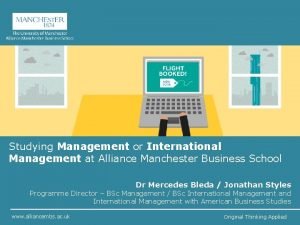 International management with american business studies